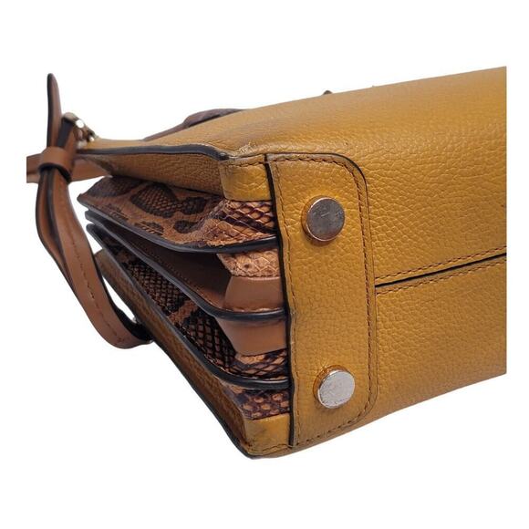 Michael Kors Mercer Large Pebbled Leather Accordion Tote- Marigold - Picture 11 of 11